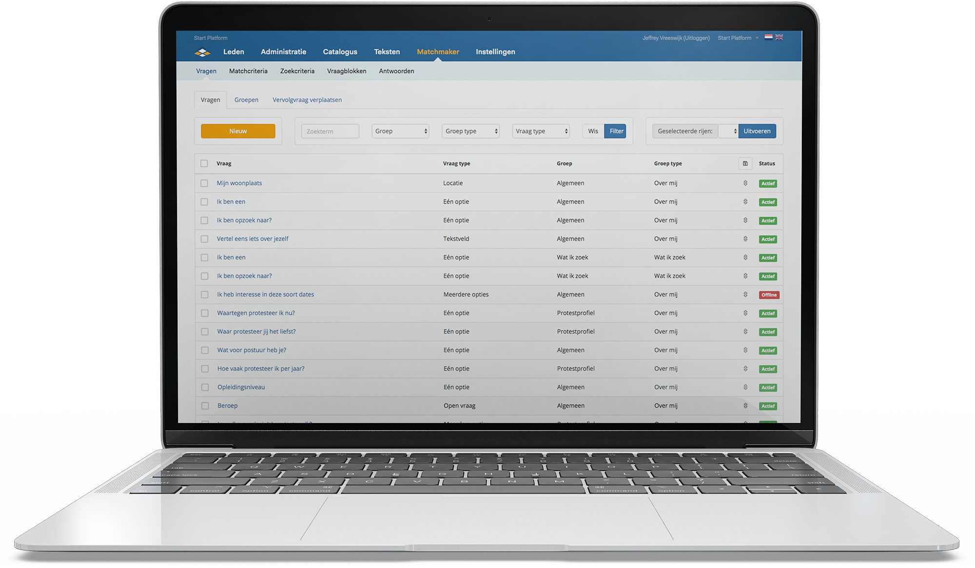Profielkenmerken toevoegen